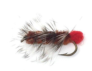 Feeder Creek WOOLY WORM BLACK / BROWN Wet Streamer Flies - Hand Tied Size 10 (6 of Each Size) - Feeder Creek