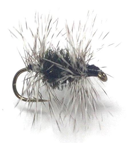 Feeder Creek Fly Fishing Trout Flies - GRIFFITH'S GNAT - 12 Flies - 3 Size Assortment 14, 16, 18 - Feeder Creek