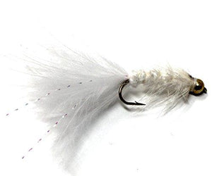 Bead Head Wooly Bugger Fly Fishing Flies for Trout and Other Freshwater Fish - 36 Wet Flies - 3 Size Assortment 6, 8, 10 (3 of Each Size) - Black, Brown, White, and Olive