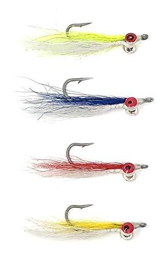 Fly Fishing Trout Flies - CLOUSER Minnow - Two Dozen  3 Size Assortment in 1/0, 2, and 4 - 4 Colors - Feeder Creek