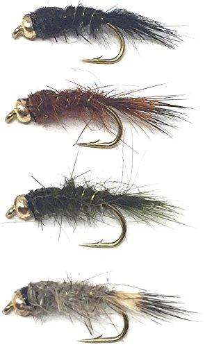 Feeder Creek Flies - Bead Head Hare's Ear Assortment - 32 Wet Flies - 4 Size Assortment 12,14,16,18 - Feeder Creek