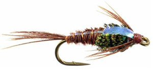 Feeder Creek Fly Flashback Pheasant Tail Nymph - Hand Tied Sizes 12,14,16,18 (3 of Each Size) - Feeder Creek