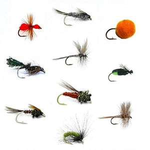 Feeder Creek Fly Fishing Flies Set of 30 for Trout and Freshwater Fish - 10 Patterns - Feeder Creek