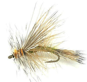 Feeder Creek Fly Fishing Assortment Stimulator Dry Flies for Trout and Other Freshwater Fish - 36 Hand Tied Flies in Sizes 12,14,16 (3 of Each Size) Yellow, Orange, Black, Green, Purple and Crystal