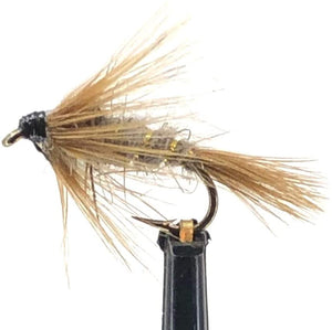 Feeder Creek Fly Fishing Flies - One Dozen - Flashback Calibaetis Nymph Fly for Trout and Other Freshwater Fish (14, Tan)