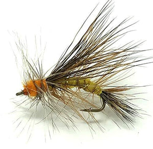 Feeder Creek Fly Fishing Assortment Stimulator Dry Flies for Trout and Other Freshwater Fish - 36 Hand Tied Flies in Sizes 12,14,16 (3 of Each Size) Yellow, Orange, Black, Green, Purple and Crystal