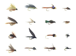 Feeder Creek Fly Fishing Flies Wet and Nymph Assortment - 48 Flies 16 Patterns - Feeder Creek