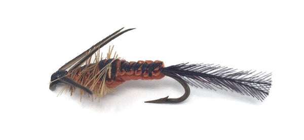 Feeder Creek Fly Fishing Trout Flies HELGRAMMITE - One Dozen Wet Flies - Size 12 - Feeder Creek