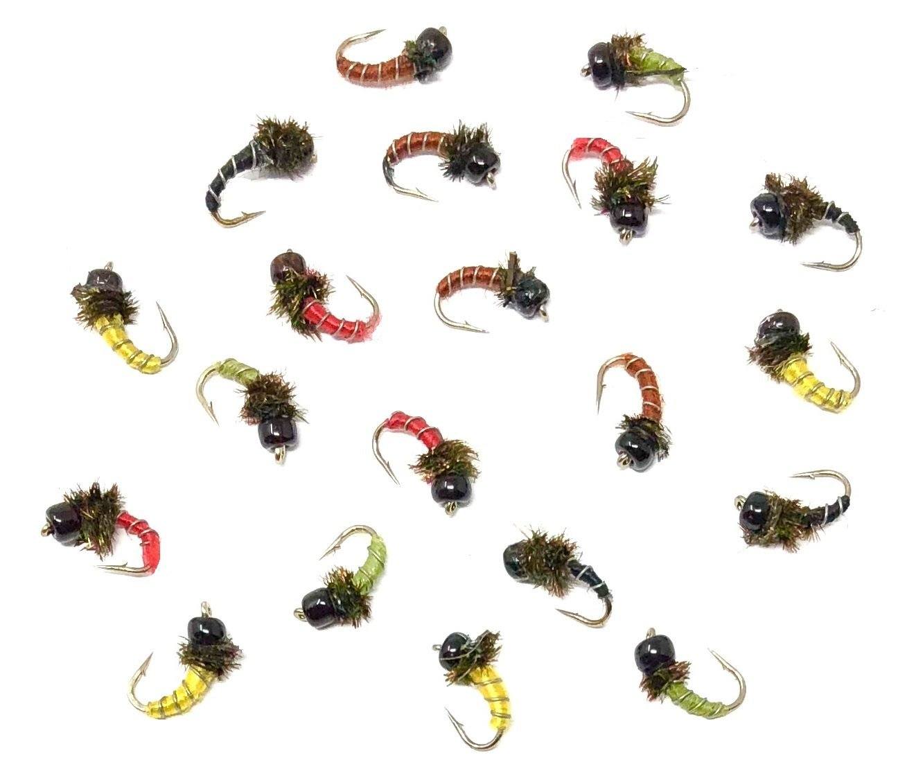 Fly Fishing Flies Dry Midge Assortment - 32 Total Flies in Sizes 20, 2 -  Feeder Creek