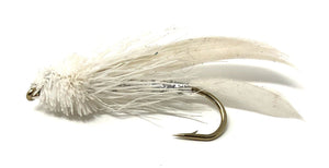 Feeder Creek Fly Fishing Flies - Muddler Minnow Streamers - 20 Wet Flies in White and Black - Feeder Creek