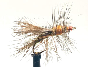 Feeder Creek Fly Fishing Trout Flies - Stimulator Olive Dry Fly - Hand Tied Attractor/Prospecting for Trout and Freshwater Fish - 4 Size Assortment 12,14,16,18-16 Flies (4 of Each Size)