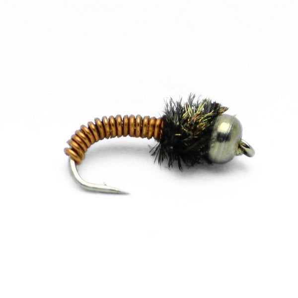 Feeder Creek Bead Head Brassie Nymph Flies - One Dozen - 4 Size Assortment 12,14,16,18 (3 of Each) - Feeder Creek