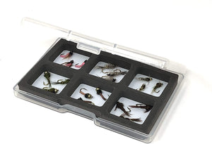 Feeder Creek Fly Fishing Assortment - 18 Flies in 6 Patterns - Nymphs with Magnetic Fly Box