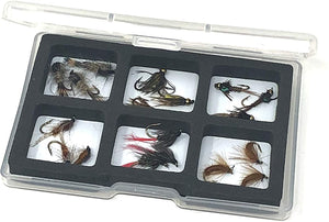 Feeder Creek Fly Fishing Trout Flies - Classic Nymph Assortment - 16 Wet Flies with Magnetic Fly Box - Sizes 12-14