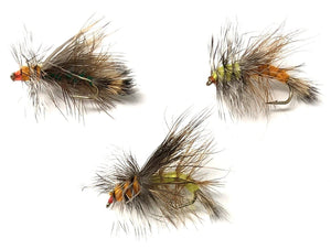 Feeder Creek STIMULATOR DRY FLIES 27 in a Variety of Colors - Sizes 12,14,16 (3 of Each Size) - Feeder Creek