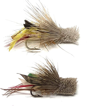 Feeder Creek Fly Fishing Trout Flies - Dave's Hopper Assortment - Standard and Green - Sizes 10 and 12