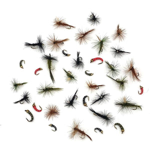 Feeder Creek Fly Fishing Trout Flies - Ultimate Midge Assortment - 72 Flies - Sizes16-22 in Black, Red, and Olive (72)