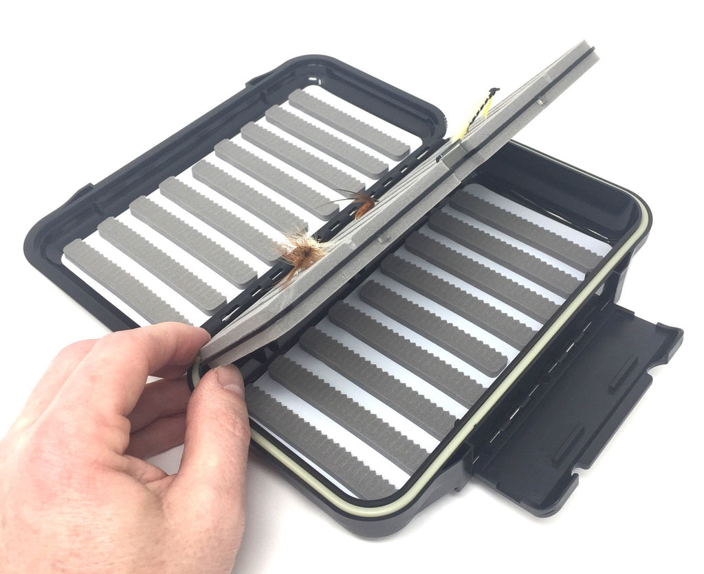 Fly Fishing Fly Box by Feeder Creek - Waterproof and Durable 910 Split Foam Fly Slots - Feeder Creek