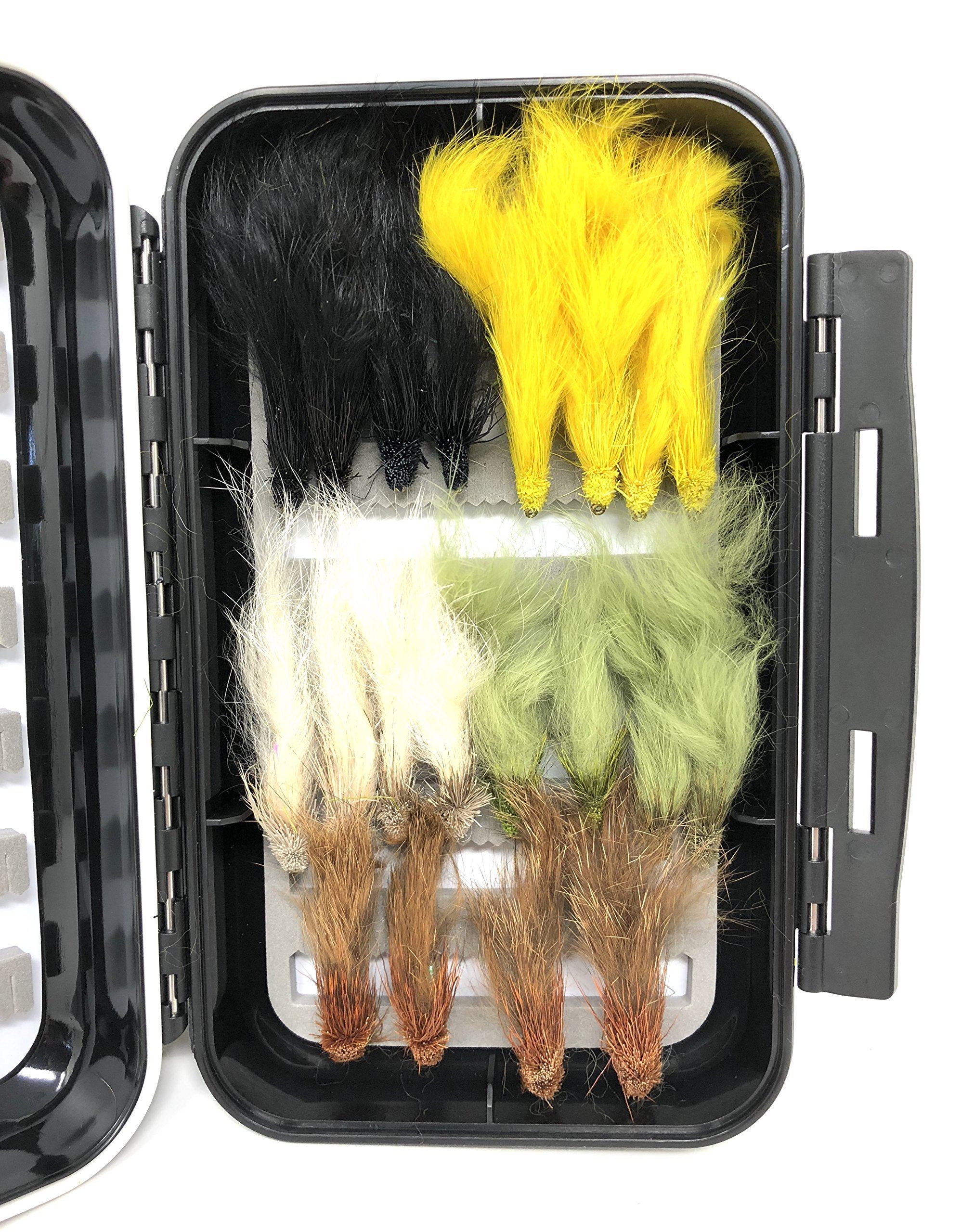 Fly Fishing Flies - Zonker Streamers - 20 Flies and Box