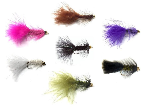 Bead Head Wooly Bugger Flies- One Dozen - 4 Sizes 6, 8, 10, 12 (3 of Each Size) - Many Colors to Choose From