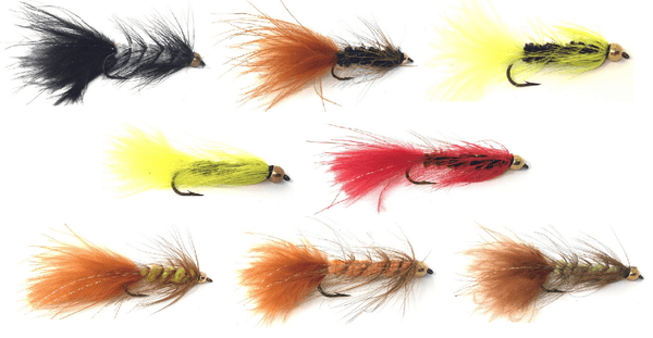 Bead Head Wooly Bugger Multi-Color Flies - One Dozen - 4 Sizes 6, 8, 10, 12 (3 of Each Size) - 8 Patterns to Choose From