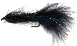 Wooly Bugger Fly Fishing Flies - One Dozen in 6 Color Options - 4 Size Assortment 6, 8, 10, 12 (3 of Each Size)