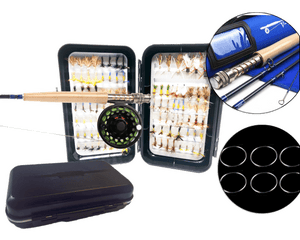 Ultimate Fly Kit - Rod and Reel Combo with Line, Leader, Flies, and Fly Box