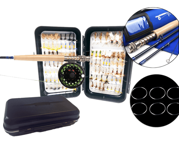 Ultimate Fly Kit - Rod and Reel Combo with Line, Leader, Flies, and Fly Box